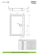 Radaway Doros D Compact Душовий піддон 110x90, білий (SDRD1190-05)