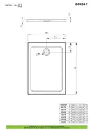 Душовий піддон Doros F 100x70 см, RADAWAY (SDRF1070-01)