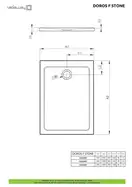 Душовий піддон Doros F Stone White 120x90 см, RADAWAY (SDRF1290-01-04S)