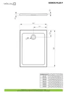 Душовий піддон Doros Plus F 140x80 см, RADAWAY (SDRFP1480-01)