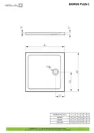 Душовий піддон Doros Plus C 100x100 см, RADAWAY (SDRPC1010-01)