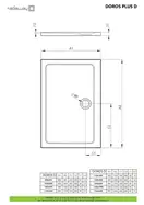 Душовий піддон Doros Plus D 120x80 см, RADAWAY (SDRPD1280-01)