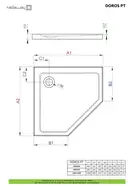 Radaway Doros PT Душовий піддон 100x100, білий (SDRPT1010-01)