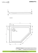 Radaway Doros PT E Душевой поддон 100x80 см, правый, белый (SDRPT1080-01R)