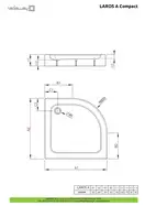 Radaway Laros A Compact Душовий піддон 85x85 см, білий (SLA8585-01)