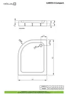Radaway Laros E Compact Душевой поддон 100x80, левый (SLE81017-01L)