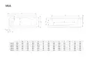 Ванна прямокутна MIA 170x70, RADAWAY (WA1-50-170x070)