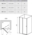 Душові двері двоелементні CHROME CSD2-110 Transparent, (0QVDCC00Z1) RAVAK