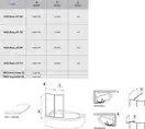 Шторка для ванни двохелементна VSK2 ROSA II 170 L Rain, RAVAK (76LB010041)
