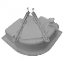 Ravak Sabina 90 Base Ножки для поддона, белые (B2C0000001)