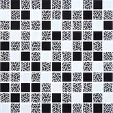 KOTTO Мозаїка скляна GMP 0825011 С3 print 10/black /white 300 x 300 х 8 ( 25 х 25 ) Кераміка Лео УКРАЇНА