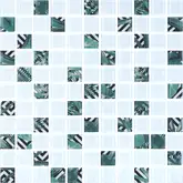 KOTTO Мозаїка скляна GMP 0825022 С2 print 24/white 300x300 (кубик 2,5х2,5) Кераміка Лео УКРАЇНА
