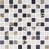 KOTTO Мозаїка скляна GMP 0825036 С3 print 38/black mat/beige w41 300x300 (кубик 2,5х2,5) Кераміка Лео УКРАЇНА