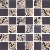 КОТТО КЕРАМІКА Мозаїка скляна GMP 0848038 С2 print 38/ral 7039 300x300 (кубик 4,8х4,8) Кераміка Лео УКРАЇНА