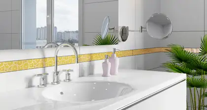 КОТТО КЕРАМІКА Фриз скляний GFР 9025025 print25  25 х 900 х 8 Кераміка Лео УКРАЇНА