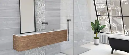 Плитка стінова Fiber Grey 25x75 код 2842 Ceramika Color (5902627432842) Плитка стінова Fiber Grey 25x75 код 2842 Ceramika Color (5902627432842)