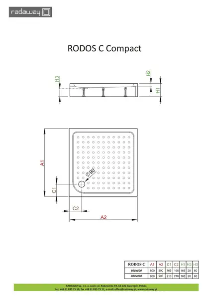 Radaway Rodos C Душевой поддон, белый (4K99155-04) Radaway Rodos C Душевой поддон, белый (4K99155-04)