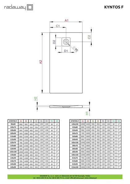 Radaway Kyntos F Душевой поддон 140x90 см, белый (HKF14090-04) Radaway Kyntos F Душевой поддон 140x90 см, белый (HKF14090-04)