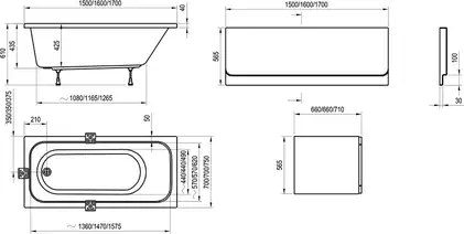 Ravak Chrome Ванна акриловая 170х75 см (C741000000)