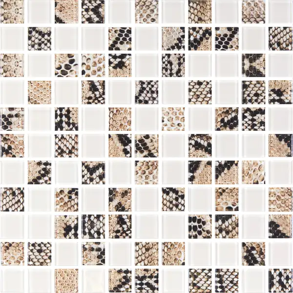 KOTTO Мозаїка скляна GMP 0825038 С2 print 38/beige w41 300x300 (кубик 2,5х2,5) Кераміка Лео УКРАЇНА