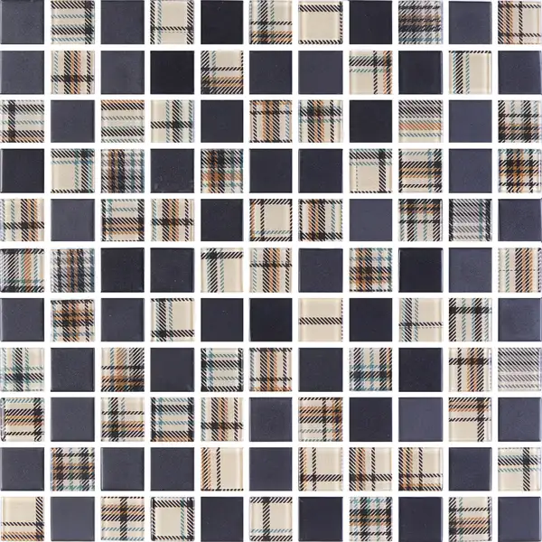 KOTTO Мозаїка скляна GMP 0825053 С2 print 47/black mat 300x300 (кубик 2,5х2,5) Кераміка Лео УКРАЇНА