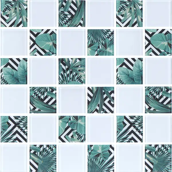 KOTTO Мозаїка скляна GMP 0848024 СC print 24/ral 7047 300x300 (кубик 4,8х4,8) Кераміка Лео УКРАЇНА