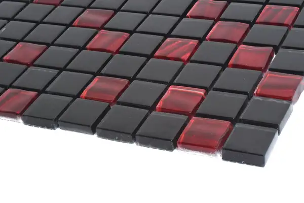 КОТТО КЕРАМІКА Мозаїка GM 8005 C2 Red Silver S6/Black / 300 х 300 х 8   ( 25 х 25 )  Кераміка Лео УКРАЇНА (GM 825005)