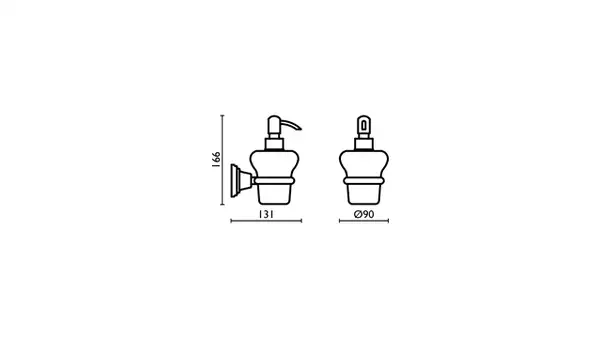 Дозатор мила CA12851 кераміка/хром Bagno&Associati