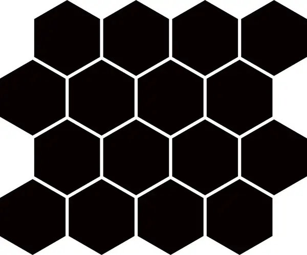 Мозаїка пресована Універсальна Nero Hexagon 22x25,5 код 1917 Ceramika Paradyz (M-P-220X255-1-UNIW.NEHE)