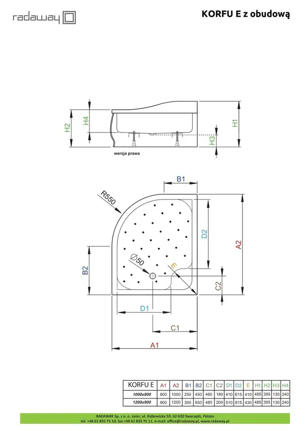 Radaway Korfu E Душовий піддон 120x90 см, правий (4E91240-03R) Radaway Korfu E Душовий піддон 120x90 см, правий (4E91240-03R)