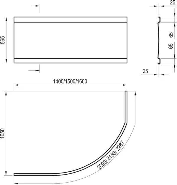 Панель до ванни A Rosa 150, RAVAK (CZJ1000A00)