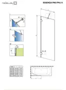 Шторка для ванни Essenza Pro White PNJ II 60, RADAWAY (10101060-04-01)