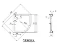 Душевой поддон акриловый Ravak Verona 90 х 90 х h16 см (XАU0000035)