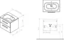 Шафка під умивальник SD 600 CHROME II cappuccino-white, RAVAK (X000000919)
