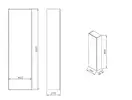 Пенал SB 460 FORMY walnut, RAVAK (X000001262)