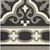 Плитка керамогранітна Florentine Black Cenefa 200x200x9 Mainzu (PT01979)