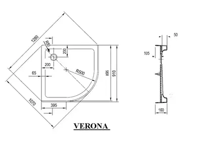 Душевой поддон акриловый Ravak Verona 90 х 90 х h16 см (XАU0000035) Душевой поддон акриловый Ravak Verona 90 х 90 х h16 см (XАU0000035)