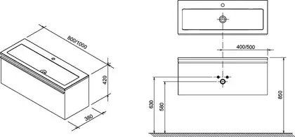 Ravak Тумба под раковину SD Clear 80x38x42 см белый/черешня (X000000758) Ravak Тумба под раковину SD Clear 80x38x42 см белый/черешня (X000000758)