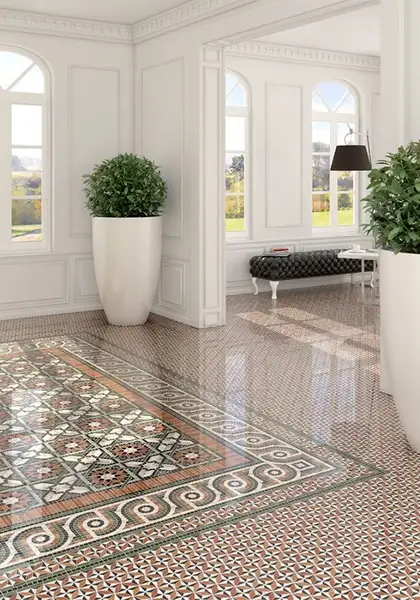 Декор Cantonera Paxos-PR Multicolor RECT POL 435x435x9,5 Vives (42J1)