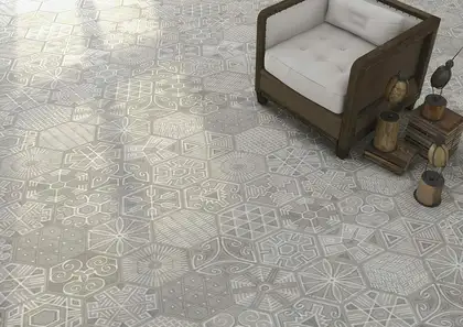 Плитка керамогранітна Hexagono Igneus Cemento 230x266x9 Vives (46FI) Плитка керамогранітна Hexagono Igneus Cemento 230x266x9 Vives (46FI)