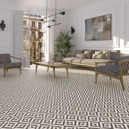 Плитка керамогранітна Seine Seguin-R Grafito RECT 150x150x8 Vives (47DN) Плитка керамогранітна Seine Seguin-R Grafito RECT 150x150x8 Vives (47DN)