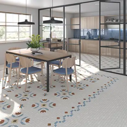 Плитка керамогранітна Seine Arcole-R Azul RECT 200x200x8 Vives (4FAD) Плитка керамогранітна Seine Arcole-R Azul RECT 200x200x8 Vives (4FAD)