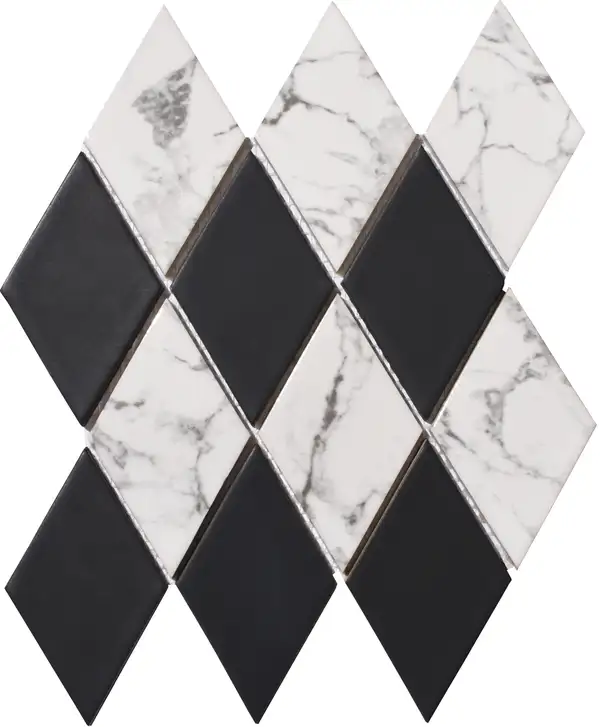 KOTTO Мозаїка D 69003 Diamond С2 Black Print 50 MAT 264x314 Котто Кераміка