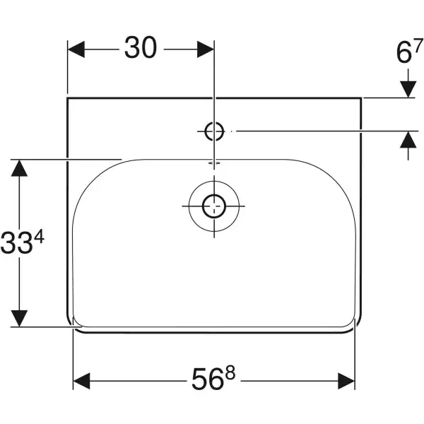 Шафка з умивальником Air-Line 600 БГ Sunwest Smile-600 Square (500.229.01.1) Geberit (Air-Line 600 БГ+Smile-600)