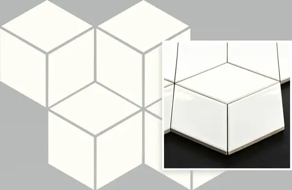 Мозаїка пресована Універсальна Bianco Romb Braid 20,5x23,8 код 1849 Ceramika Paradyz (M-P-205X238-1-UNIW.BIROBR) Мозаїка пресована Універсальна Bianco Romb Braid 20,5x23,8 код 1849 Ceramika Paradyz (M-P-205X238-1-UNIW.BIROBR)