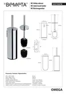 Туалетна щітка з тримачем Omega (102313067w), Bemeta