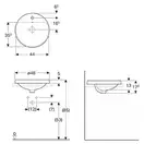 Geberit VariForm Умывальник встраиваемый, круглый, белый (500.705.01.2)