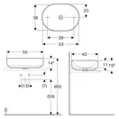Geberit VariForm Раковина накладная, эллиптическая, белая (500.774.01.2)