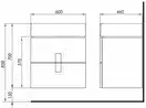 Тумба под раковину Kolo Twins 60 см, серебряный графит 89493000