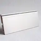 Плінтус з МДФ, 82x15x2400 форма P4 Срібний Сатин, Lucciano, Італія (500AMC82SSKP4)